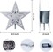 hogardeck Christmas Tree Topper, 3D Silver 5-Pointed Star Tree Topper Lighted with Hollow Glitter Projector for Christmas Treetop, LED Snowflake Tree Topper for Christmas Tree Decorations